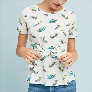 🌼Anthro Meadow Rue Pajaro Tie Waist Top Small